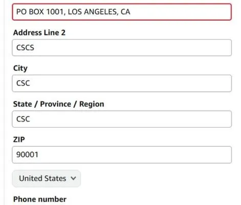 Điền thông tin thanh toán Amazon Pay