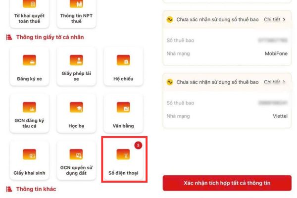 Thông tin thuê bao