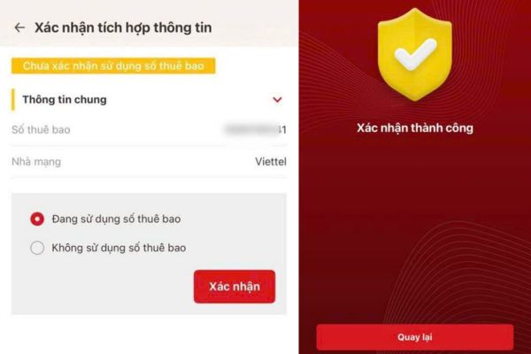 Kết quả xác thực