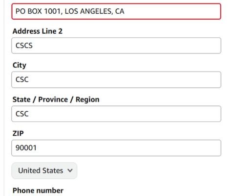 Điền thông tin thanh toán Amazon Pay