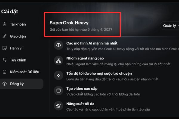 Kết quả nâng cấp thành công